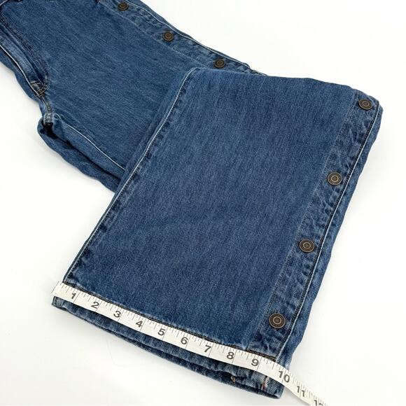 Tommy Hilfiger Women's Side Snaps‎ Wide Leg Blue Jeans Size 6 - Picture 12 of 12